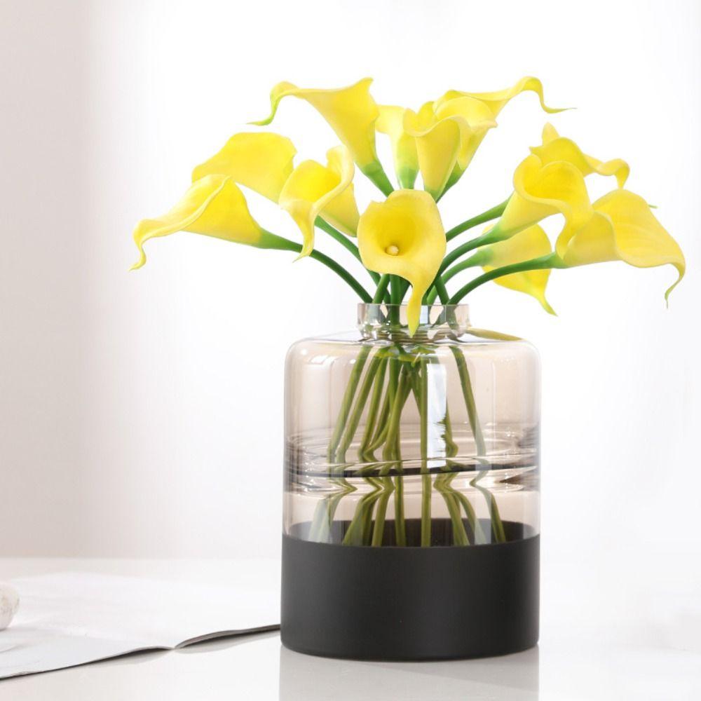 White Artificial Calla Lilies PU Fake Flower Photography Props Artificial Flower  Home Decoration
