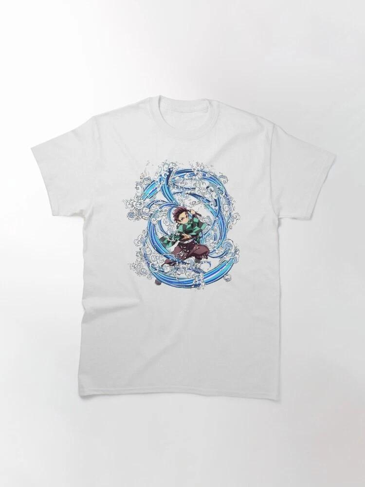 Anime Tanjiro Water Breathing Hot Demon Slayer Basic T Shirt S