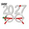 Parent-child Holiday Accessory Hair Hoop, Non-Slip Headband with Adjustable 2027 Digital Star And Number Design, Comfortable Elastic for Christmas New