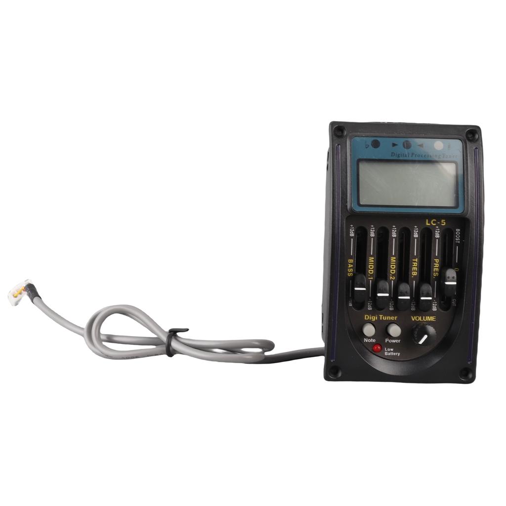 5 Band Guitar Pickup LCD Equalizer Tuning Adjustable Musical Instrument Supplies