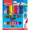 Crayons De Couleur - Maped - STRONG Color'Peps - 24 Crayons - Ultra-résistants - Ergonomiques