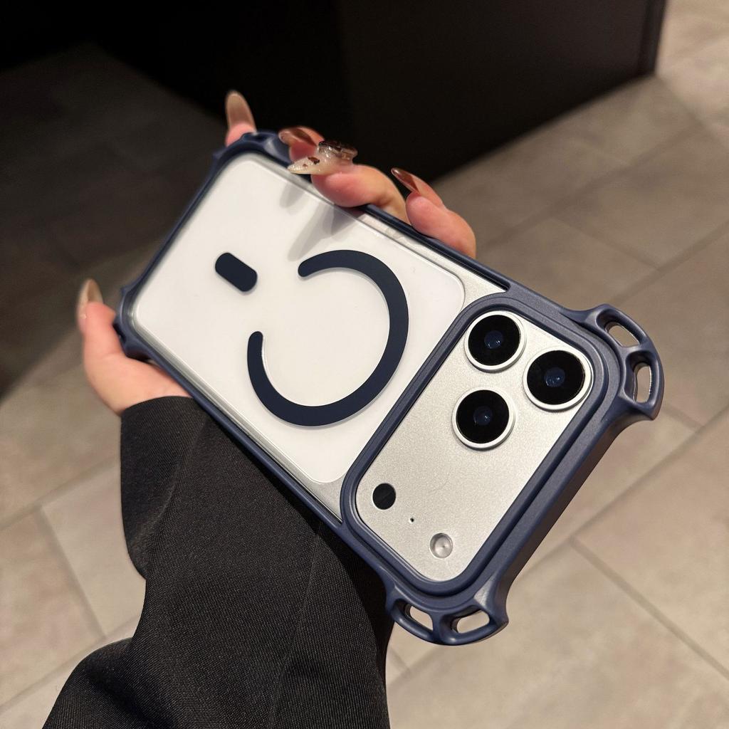 Correa de cuello cruzada Cordón Funda magnética transparente Para iPhone 17 16 14 15 12 13 Pro Max 16Plus 11 Para Magsafe Funda a prueba de golpes