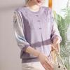 Hodo Women's Elegant Mid-Sleeve Knit T-Shirt