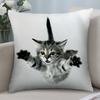 Adorable Cat Cute Pillow Case Short Plush Pillow Covers Sofa Decorative Gift Home Double-Sided Printing Cushion Cover