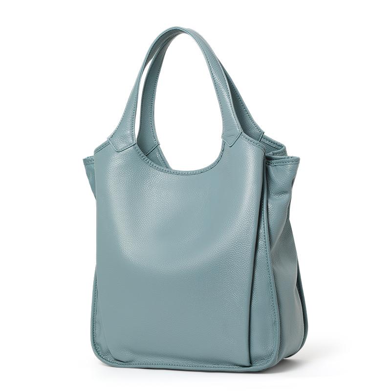 Aidrani  Women's genuine leather shoulder bag, large capacity fashionable tote bag, minimalist design cowhide handbag