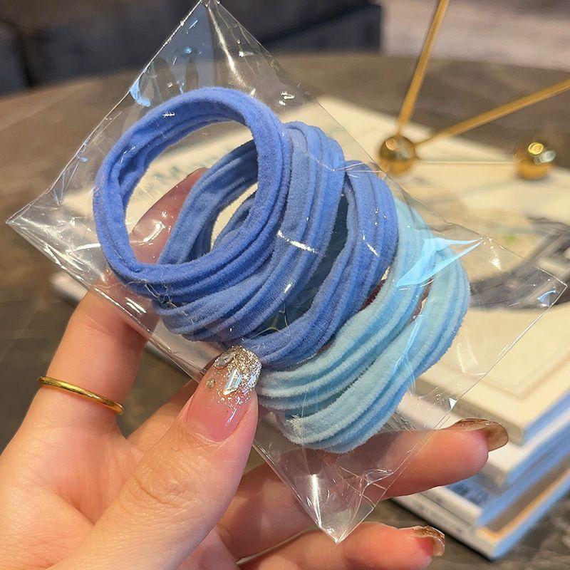 5pcs/Bag Women High Elastic Seamless Hair Rope Durable Girls No Crease Ponytail Holder Rubber Band Hair Accessories