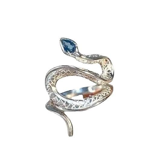Anello Vintage Argento Serpente Stile Gotico Oscuro Anello Dita Coppia Gioielli San Valentino
