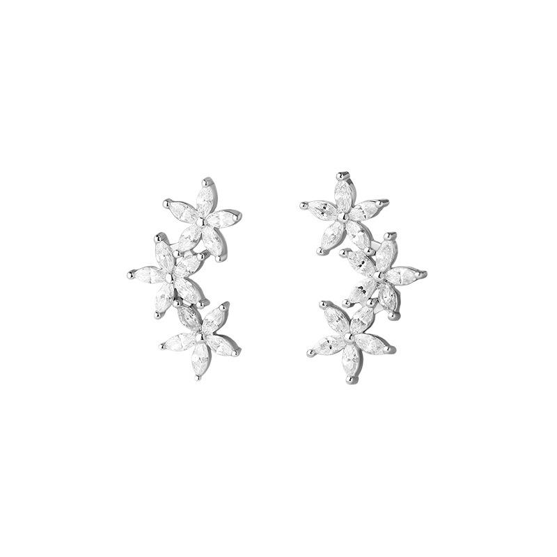 

Три цветочных сережки Милые и сладкие серьги для прокалывания ушей на осень и зиму