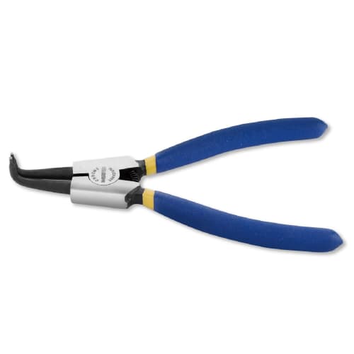 

WISEPRO Spring-Loaded Snap Ring Pliers for Shafts, Fixed Type, Curved Jaws, Cr-V Material, for Installing and Removing C-Rings, Curved Tip, Tip Diamet