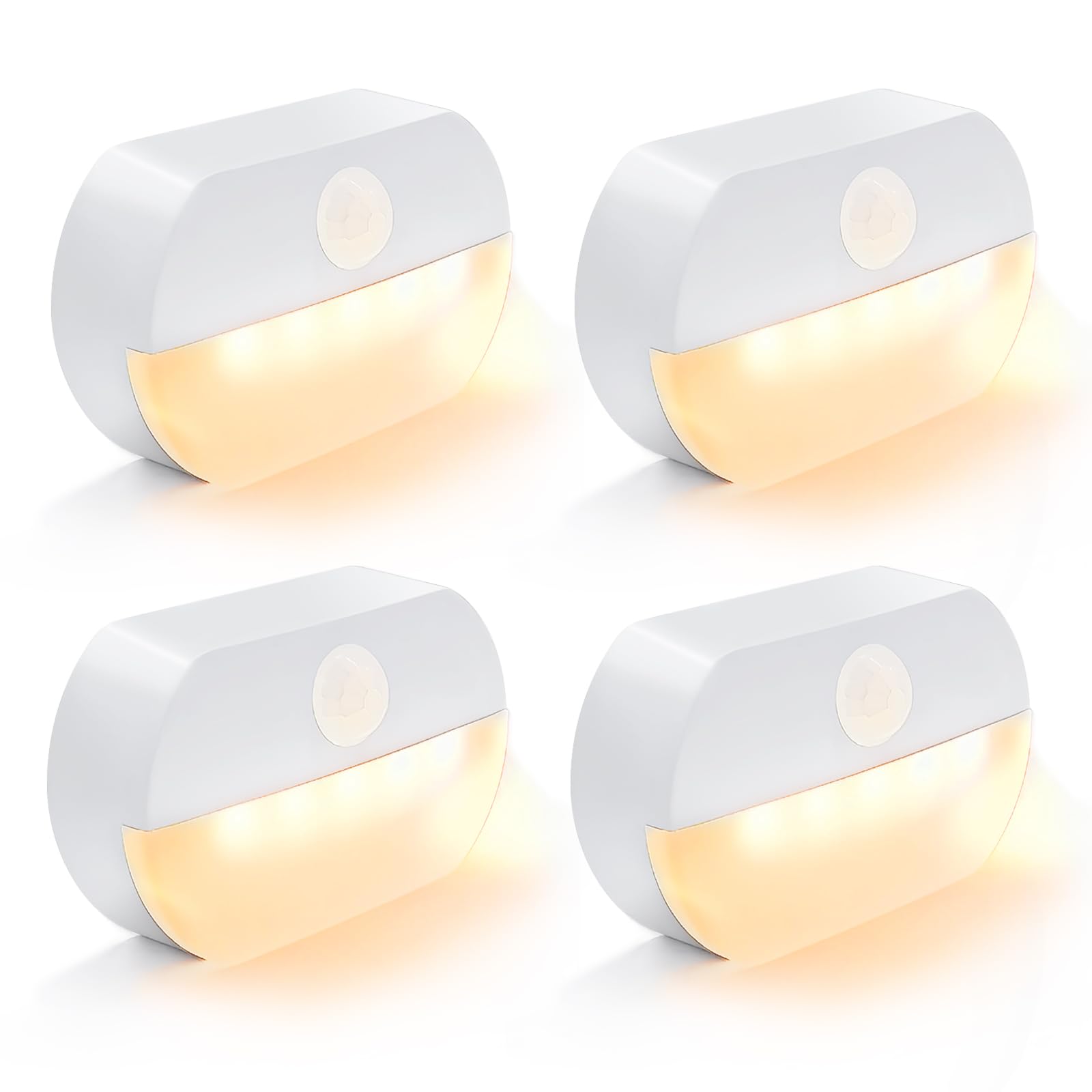 

YzzYzz Motion Sensor Night Light, Indoor LED Footlight with Light and Dark Sensor (Sold Separately), Warm White, 120°3m Range, Detects Human