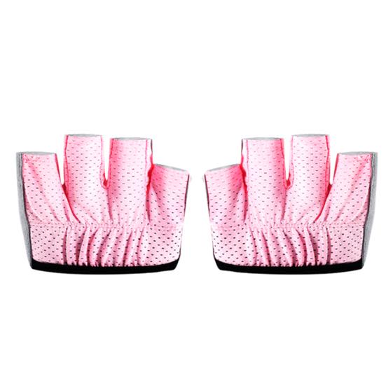 

Перчатки для спортзала Pretty Gym с сотовым дизайном, дышащие, противоскользящие M розовый