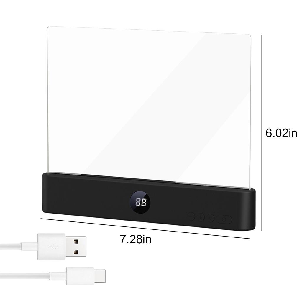 Pour la Lecture Nocturne, Lampe de Livre à Panneau Plat LED, 3 Couleurs Graduables Lumière de Lecture Transparente, Marque-page Lumineux Portable avec Minuterie