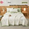 Grace 7A Antibacterial 100% Cotton Summer Quilt, Mint Green