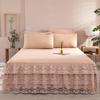 Korean Princess Style Lace Bed Skirt & Sheet 3-Piece Set