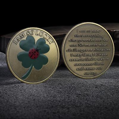 Lucky Coin Commemorative Coin Collection Clover Souvenir