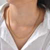 1/2/3MM Hip Hop Stainless Steel Box Chain Necklace for Women,Simple Basic Chain Necklaces,Fashion Accessories Gift