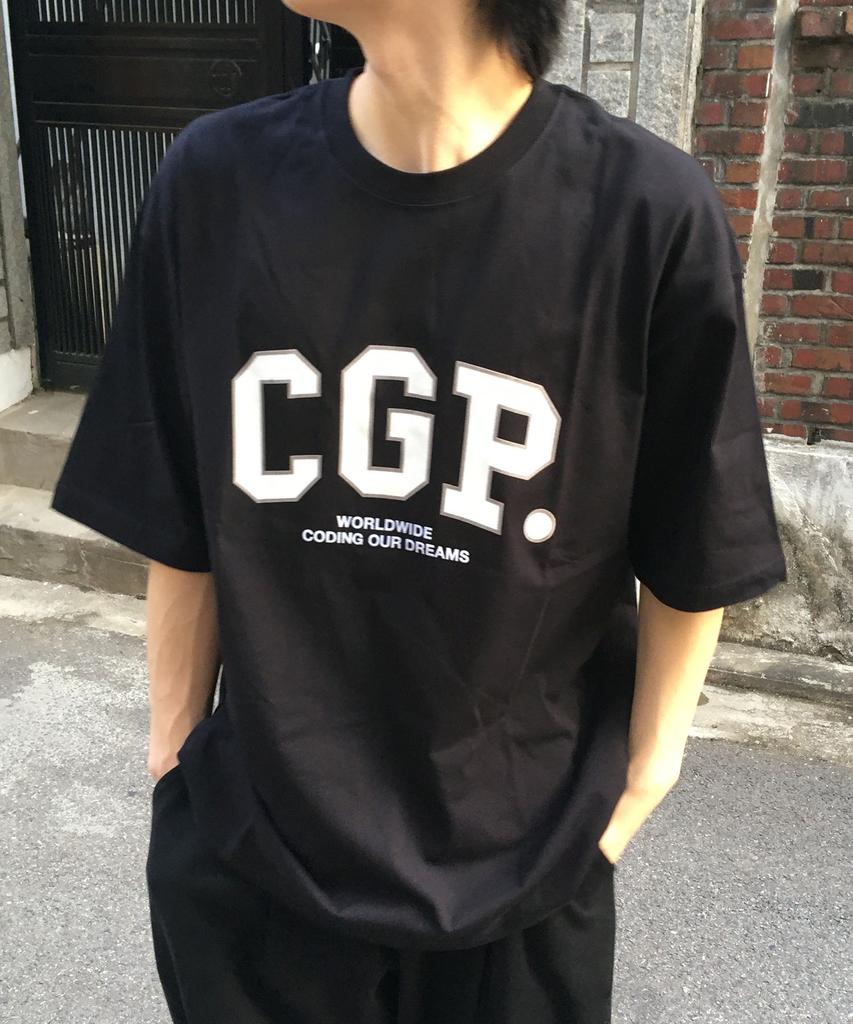 CGP Big Oversized Cgp Arch Logo Short Sleeve T-Shirt - Black