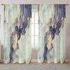 2pcs Marble Scenery Digital Printing Curtains Modern Style Decor For Living Room Bedroom Through Rod Curtains Rideau Cortinas