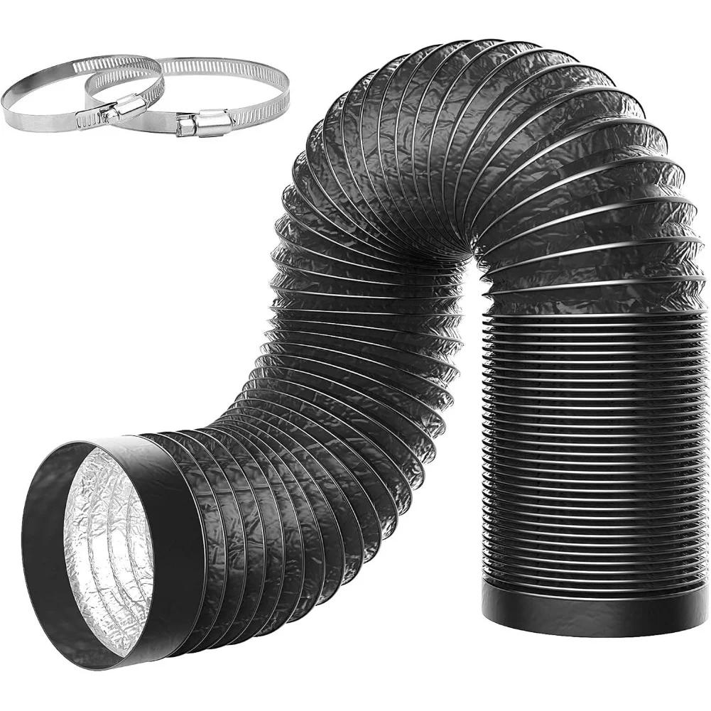 

4 Aluminum Vent Hose: Leak-Resistant HVAC Ducting For Versatile Use Warm Air Blower Exhaust Duct Ventilation Fan 1.5m