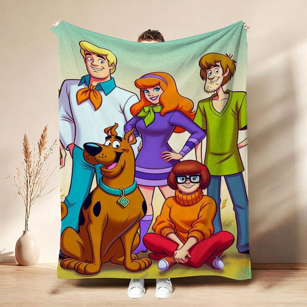Cool Scoobydoo Cartoon Anime Blanket Comfortable Skinfriendly Throw Blanket For Living Room Bedroom Recliner Party Decor Christmas Gift