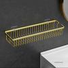Wall Mounted Bathroom Shelf Shampoo Cosmetic Storage Rack Brushed Gold Storage Organizer Rack Soap Cosmetic Shelf Household Item