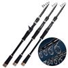 New Carbon Telescopic Lure Rod 1.8M 2.1M 2.4M 2.7M 3M EVA Handle Spinning Rod/Casting Rod Fishing Pole Jigging Fishing Tackle