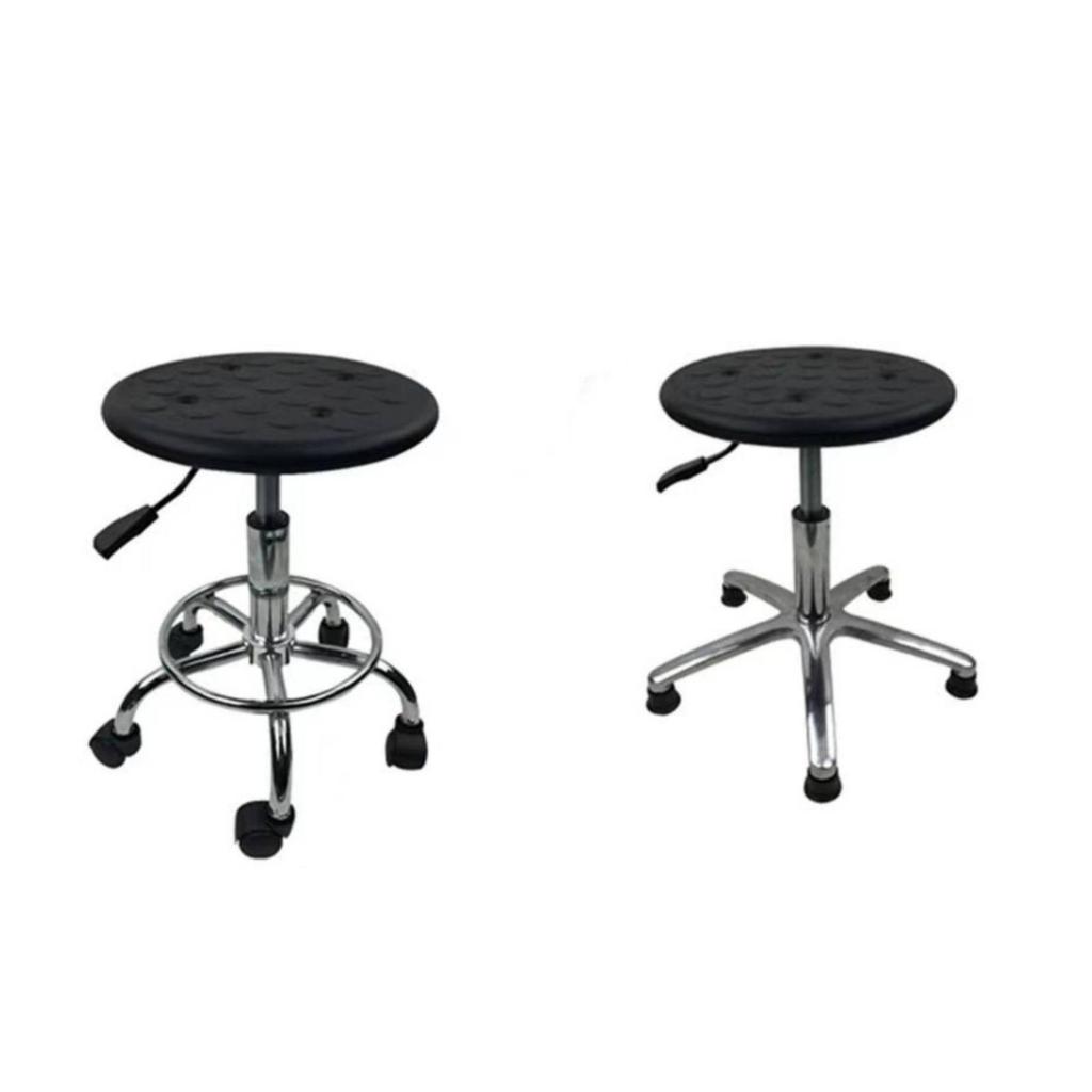 Round Bar Stool Replacement Seat Sponge Filled with Mounting Holes Black Anti Seating