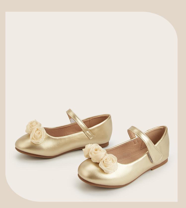 2026 Mädchen Leder Blume Flach Prinzessin Schuhe