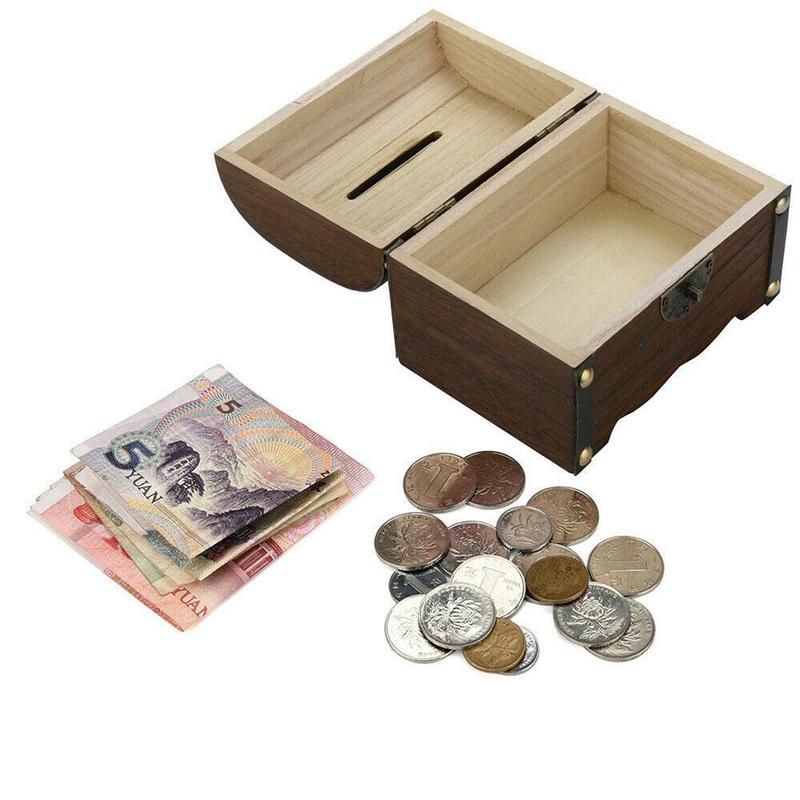 Handmade Safe Money Coin Box Wooden Piggy Bank Gift For Kids Adults Piggy Decor Handmade Safe Money Coin Box Wooden Piggy Bank Gift For Kids Adults Piggy Decor
