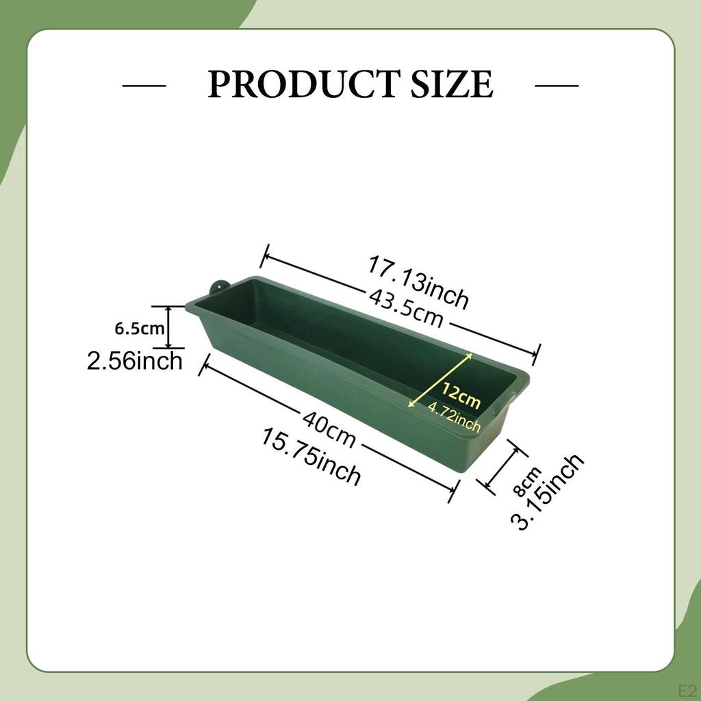 Feed Trough Chicken Feeder Multipurpose Large Capacity Poultry Water Bucket Food Dispenser for