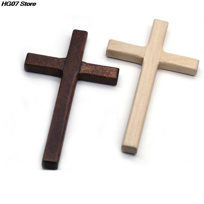 New Christian Wooden Cross 12cm(4.7in) Hanging Wall Large Long Crucifix Two Color