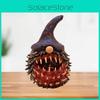Escultura Única de Gnomo Maligno Para Decoração de Casa de Halloween Feita de Material de Resina Durável