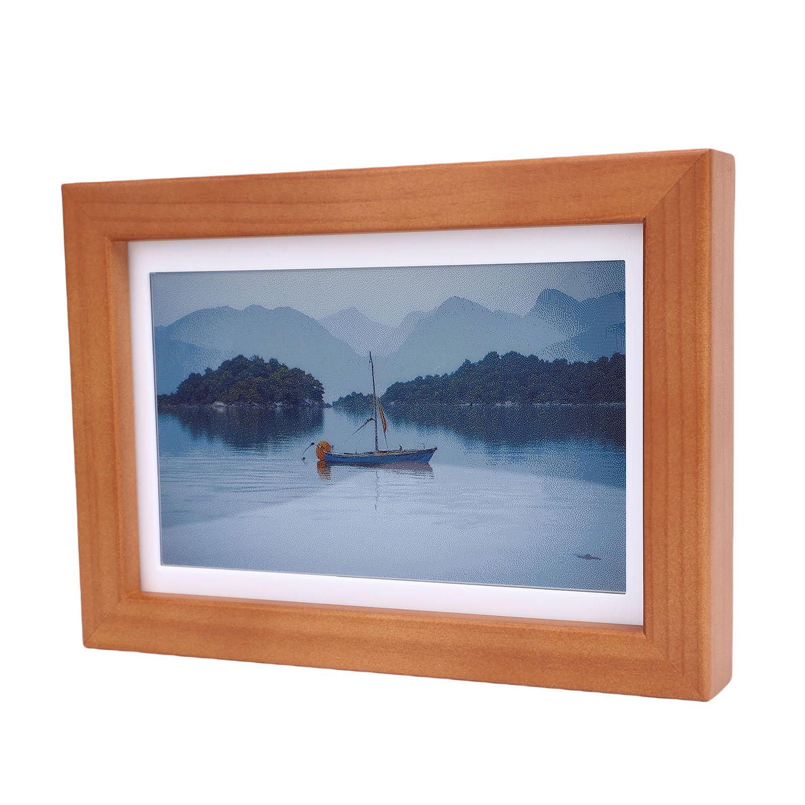 

7.3 Inch E Paper Ink Display Photo Frame B Type E6 800x480 Full Color Wooden Electronic Picture Frame for Home
