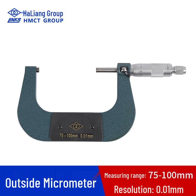 HaoLiang High Precision Outside Micrometer 0-100MM, 0.01MM Accuracy