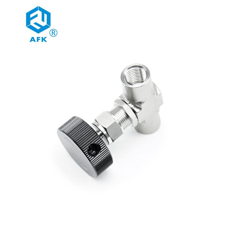6000PSI Mini Air Needle Valve Stainless Steel Gas NPT Female On/Off 1/8", 1/4", 3/8", 1/2", 3/4"