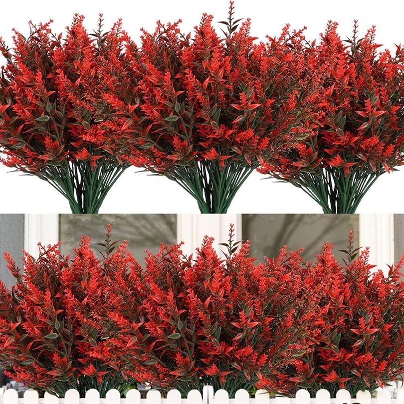 Artificial Flowers Cheap Plastic Lavender Fake Plants Grass Wedding Home Garden Decor DIY Gifts Photography Props Outdoor Bonsai