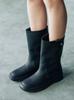 Komorebi Museum 2 Colors_Handmade Cup Sole Rain Wide Mid-Length Rain Boots I Km203-M