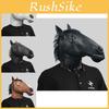 Braune Pferdekopfmaske Lustiges Latex Kostümzubehör für Partys und Festival-Events