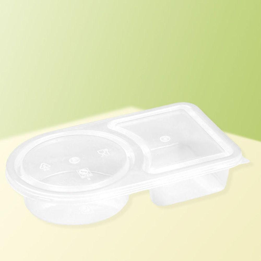 20Pcs with Lid Disposable Sauce Container Leak-Proof Dip Box Durable Condiment Box  Takeout