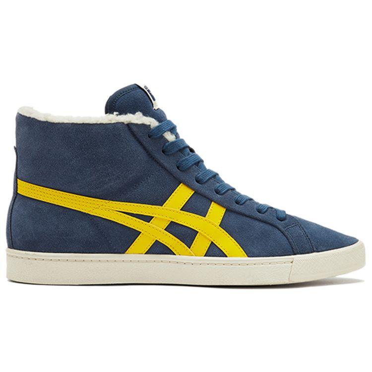 ONITSUKA TIGER Fabre Rb Synthetic Leather Color Block Plush Wear-Resistant Mid-Top Sneakers Unisex Sneakers Blue 1183B809-400
