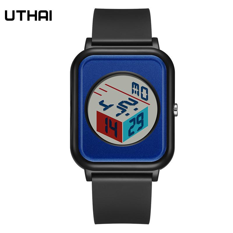 UTHAI CE134 Student's Simple Electronic Watch Innovation Leisure Fashion Nightlight Waterproof Multifunctional Boys Girls' Watch