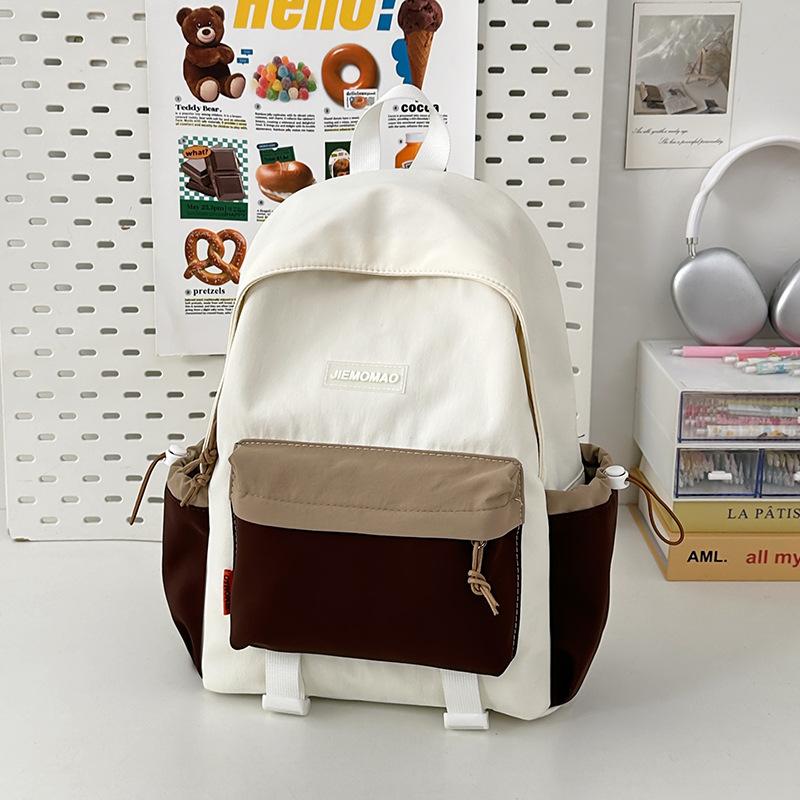Schoolbag Korean Ins Simple and Versatile Commuter Backpack, Junior High School Girls and College Students Backpacking Travel Lightweight New 