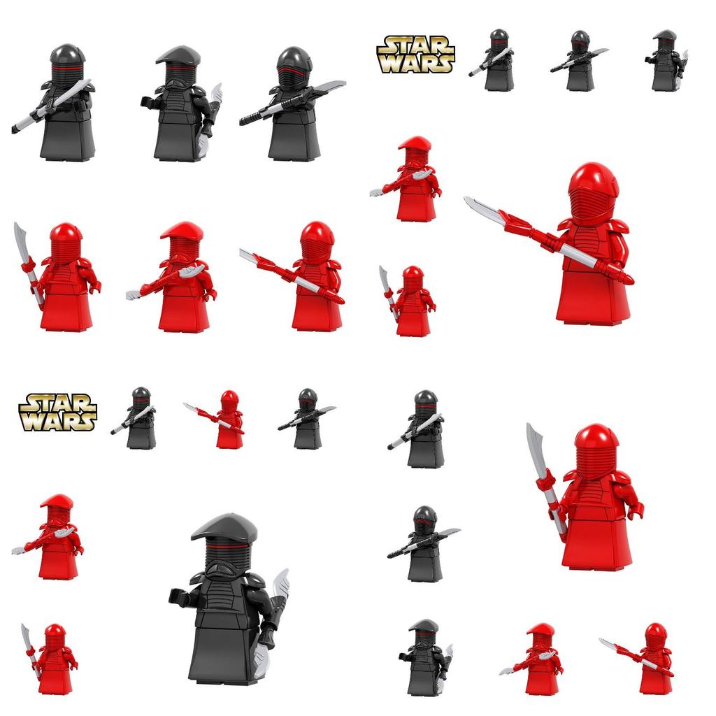 Premium Red Soldier Block Toy Set Diy Assembly Abs Plastic 0-38 Pieces 8g Weight