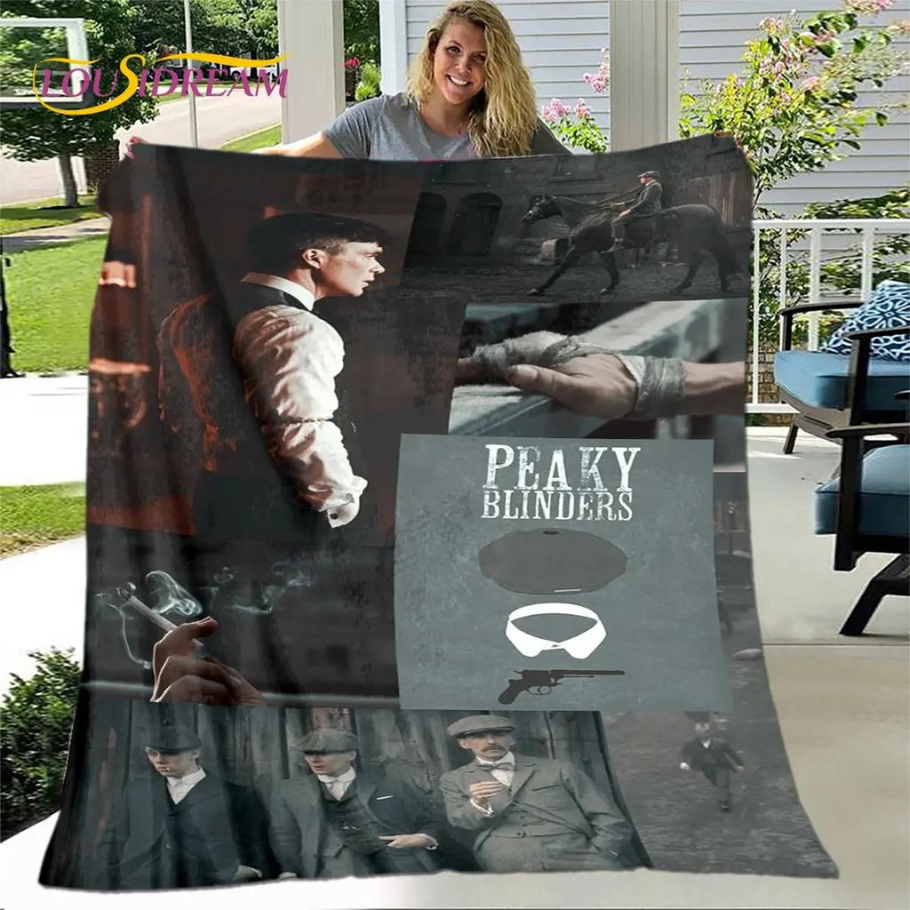 P-Coperta Morbida in Peluche Peaky Blinders Tommy Shelby,Coperta in Flanella Coperta Plaid per Soggiorno Camera da Letto Letto Divano Coperta da Picnic Bambino