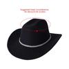 Unisex Cowgirl Hats with Triple Rhinestones Decors Soft Acrylic Fabric Camping Concerts Daily Use Costume Accessory