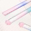1 Piece Cute Kitty Cat Paw Straight Ruler Kawaii Stationery Funny Drawing Gift Korean Office School Measuring Drawing