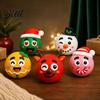 Stress Relief Balls 1/5Pcs DIY Christmas Toy Reindeer Snowman Ball with Detachable Expression Accessory Soft Squeeze Sensory Party Favors Fidget
