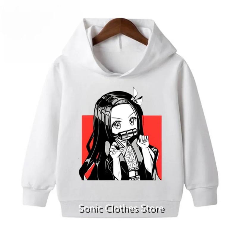 Anime Demon Slayer Hanorace pentru Copii Casual Fete Băieți 3-12 Ani Copii Palton Negru Primăvară Toamnă Modă Hanorace Costum