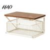 Multi Tier Storage Shelf Coffee Station Organizer with Drawer, Tiered Bar Organizer, Wooden Top Shelf, Capsule Wire Mesh Drawers for Tea Bags,