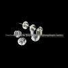 Faceted Acrylic Crystal Transparent Flat Beads for DIY Hairpins and Headwear